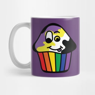 Nonbinary Pride Rainbow Cupcake Mug